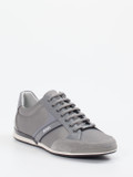 Boss – Sneaker aus Kalbleder und Veloursleder grau
