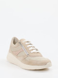 Solidus – Komfort-Sneaker aus Stretch und Veloursleder beige