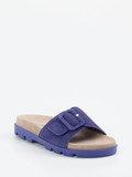 Rohde – Pantolette aus Veloursleder Violettblau