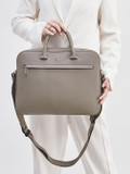 Boss – Aktentasche aus Lederimitat in Taupe
