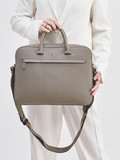 Boss – Aktentasche aus Lederimitat in Taupe