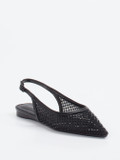 Andrea Puccini – Slingpumps aus Netzgewebe Schwarz