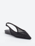 Andrea Puccini – Slingpumps aus Netzgewebe Schwarz