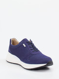 Finn Comfort - Sneaker aus Velour/Textil in blau