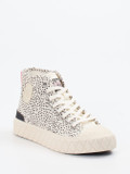 Palladium – High-Top Sneaker aus Lammleder cremeweiß