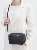 Boss – Schultertasche aus Lederimitat Schwarz