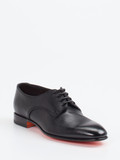 Santoni – Derby-Schnürschuhe aus Kalbleder schwarz