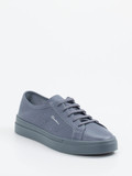 Santoni – Sneaker aus Kalbleder Schieferblau