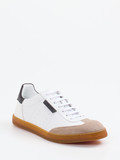 Konstantin Starke – Sneaker aus Velour/Leder weiß