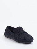 Studio Mode – Slipper aus Veloursleder Dunkelblau