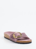 Birkenstock – Pantolette aus Veloursleder Altrosa