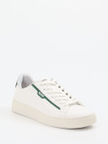 Boss – Low-Top Sneaker aus Kalbleder Off-White