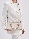 Marlon Firenze – Schultertasche aus Kalbleder Cremebeige