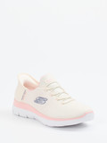 Skechers – Slip-On Sneaker aus Mesh-Textil cremeweiß