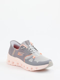 Skechers – Slip-In-Sneaker aus Mesh in Rosé-Beige