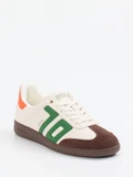 Back 70 - Sneaker Cloud aus Velour/Leder in weiß