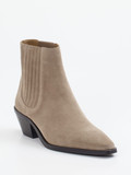 Boss – Chelsea-Stiefeletten aus Veloursleder taupe