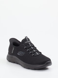 Skechers – Slip-On Sneaker aus Mesh in Schwarz
