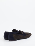Andrea Puccini – Loafer aus Veloursleder olivbraun