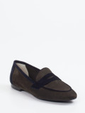 Andrea Puccini – Loafer aus Veloursleder olivbraun