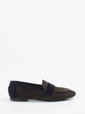 Andrea Puccini – Loafer aus Veloursleder olivbraun