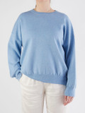 FLONA – Feinstrickpullover aus Baumwolle-Kaschmir Hellblau
