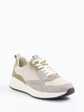 Sioux – Sneaker aus Veloursleder in Beigegrau