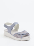 Semler – Komfortsandalen aus Kalbleder Pastellblau