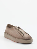 Santoni – Sneaker aus Veloursleder in Taupe