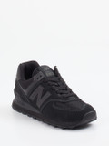 New Balance – Retro-Sneaker aus Veloursleder und Mesh schwarz