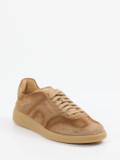 Santoni – Sneaker aus Veloursleder in Sandbeige