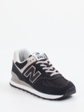 New Balance – Sneaker aus Textil und Veloursleder schwarz