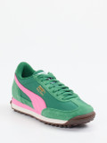 Puma – Retro-Sneaker aus Textil und Veloursleder grün