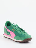 Puma – Retro-Sneaker aus Textil und Veloursleder grün