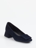 Andrea Puccini – Pumps aus Veloursleder Dunkelblau