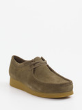Clarks – Mokassin aus Veloursleder olivbeige