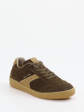 Marc O'Polo – Retro-Sneaker aus Veloursleder olivgrün