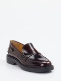 Tod's – Loafer aus Hochglanzleder in Burgunder