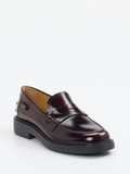 Tod's – Loafer aus Hochglanzleder in Burgunder