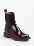 Tod's – Chelsea Boots aus Hochglanzleder Bordeaux
