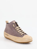 Candice Cooper – Mid-Top Sneaker aus Leder taupe