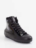 Candice Cooper – High-Top Sneaker aus Lackleder schwarz