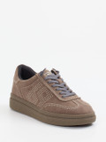MRP – Low-Top Sneaker aus Veloursleder in Taupe