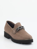 Semler – Loafer aus Veloursleder in Taupe
