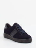 Semler – Sneaker aus Veloursleder Dunkelblau