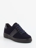 Semler – Sneaker aus Veloursleder Dunkelblau