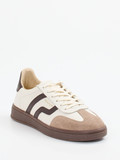 Gant – Sneaker aus Velour- und Glattleder cremeweiß