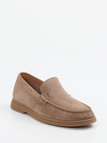 Boss – Loafer aus Veloursleder in Sandbeige