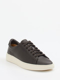 Boss – Sneaker aus Leder in Dunkelbraun