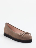 Pretty Ballerinas – Komfort-Ballerinas aus Veloursleder Taupe